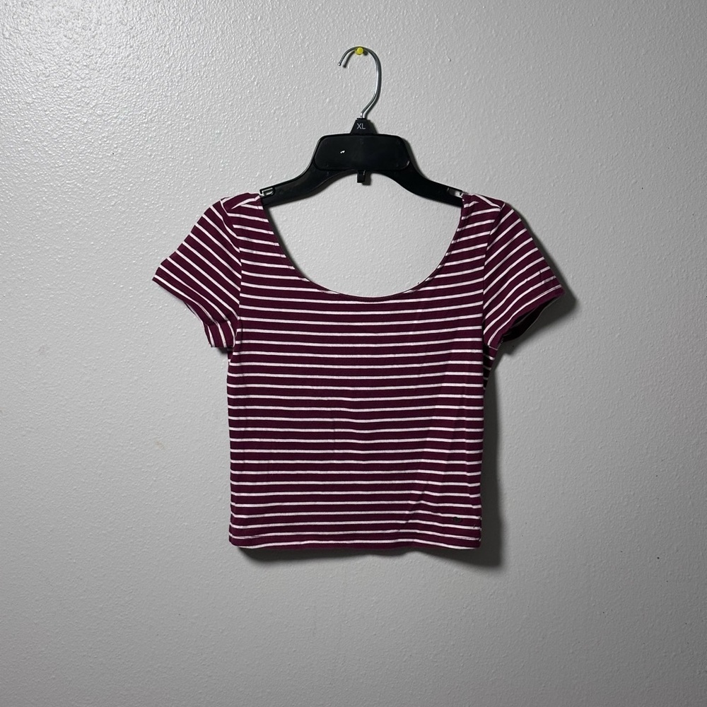 American Eagle Women Cotton Stretch stripe crop top XS